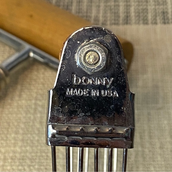 Pedrini Italy Dough Pastry Wood Double Roller & Wood Handle Pastry Blender - Picture 3 of 3